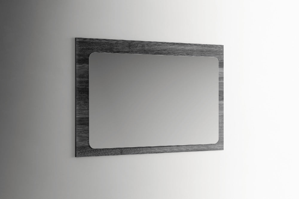 ESF Furniture - Vulcano 4 Door Buffet with Mirror in Luxury Grey Oak - VULCANOBUFFET-MIRROR