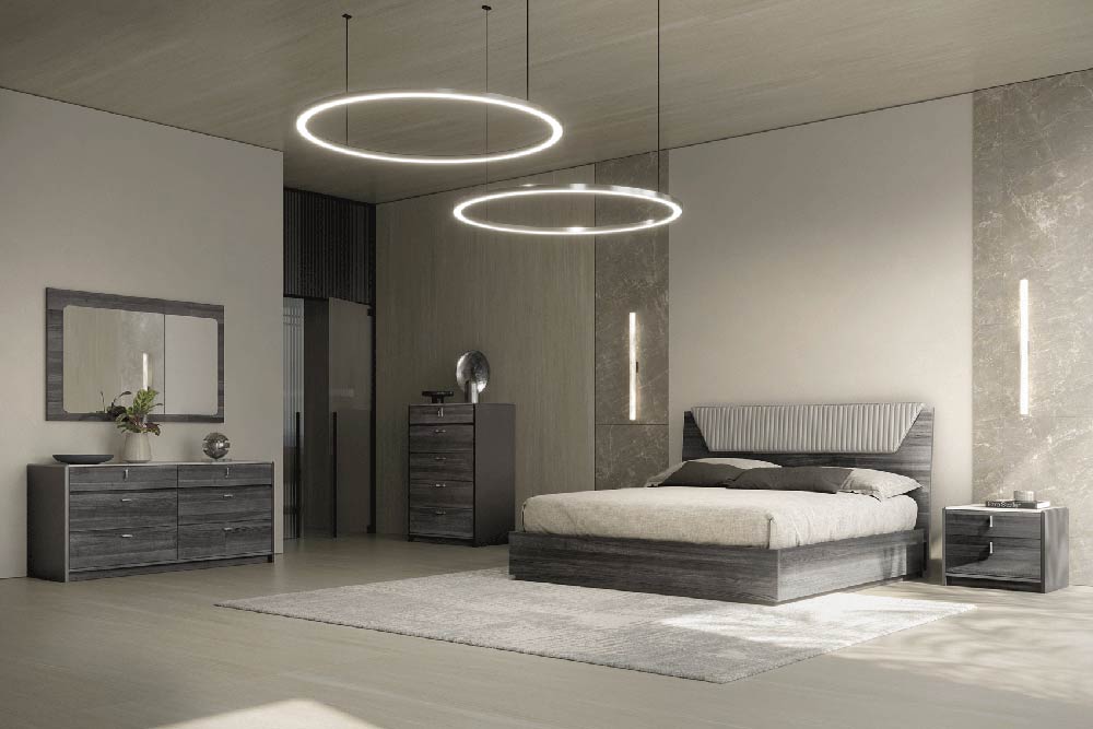 ESF Furniture - Vulcano Double Dresser in Luxury Grey Oak - VULCANODD