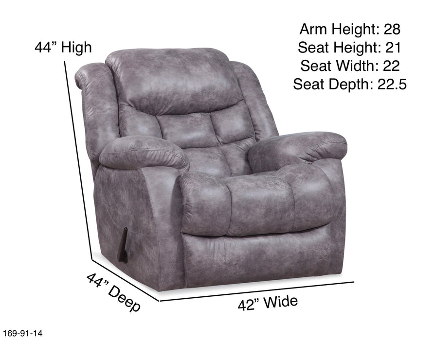 Motion Ease - Archer Rocker Recliner in Pewter - 169-98-14 - GreatFurnitureDeal