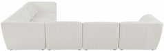 Meridian Furniture - Miramar 142" Linen Textured Fabric Upholstered 6 Piece Modular Sectional - 683Cream-Sec6B - GreatFurnitureDeal