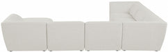 Meridian Furniture - Miramar 142" Linen Textured Fabric Upholstered 7 Piece Modular Sectional - 683Cream-Sec7A - GreatFurnitureDeal