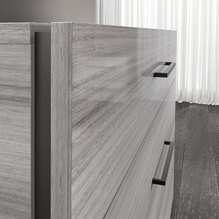 ESF Furniture - Mia Dresser w/ Handles in Silver Grey - MIADRESSER