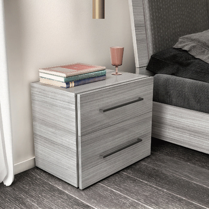 ESF Furniture - Mia 5 Piece King Size Bedroom Set in Silver Grey - MIAKSBED-5SET - GreatFurnitureDeal