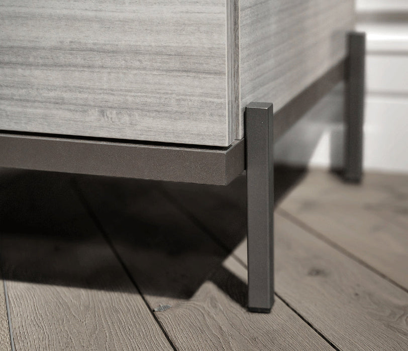 ESF Furniture - Mia 3 Door Buffet with Mirror in Silver Grey - MIABUFFET-MIRROR