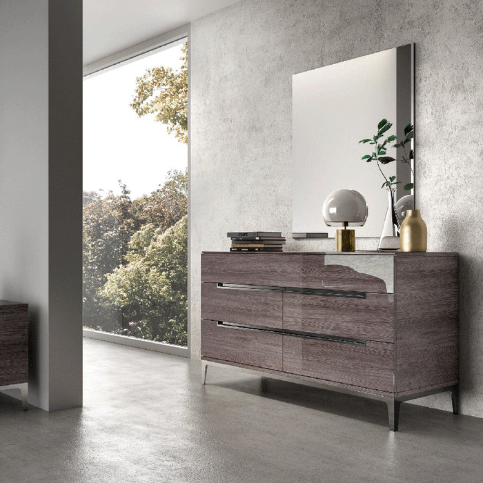 purple dresser with mirror Zyniden Dresser and Mirror