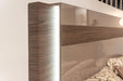 ESF Furniture - Nora Dresser with Mirror in Walnut - NORADRESSER-MIRROR - GreatFurnitureDeal