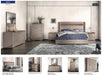 ESF Furniture - Nora 6 Piece King Size Bedroom Set w/ Light in Walnut - NORAKS-6SET - GreatFurnitureDeal