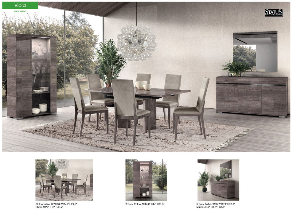 ESF Furniture - Viola 5 Piece Dining Room Set in Purple Elm - VIOLATABLE-5SET