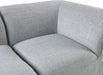 Meridian Furniture - Miramar 142" Linen Textured Fabric Upholstered 6 Piece Modular Sectional - 683Grey-Sec6B - GreatFurnitureDeal