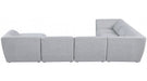 Meridian Furniture - Miramar 142" Linen Textured Fabric Upholstered 7 Piece Modular Sectional - 683Grey-Sec7A - GreatFurnitureDeal