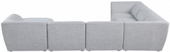 Meridian Furniture - Miramar 142" Linen Textured Fabric Upholstered 7 Piece Modular Sectional - 683Grey-Sec7A - GreatFurnitureDeal