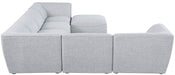 Meridian Furniture - Miramar 142" Linen Textured Fabric Upholstered 7 Piece Modular Sectional - 683Grey-Sec7A - GreatFurnitureDeal