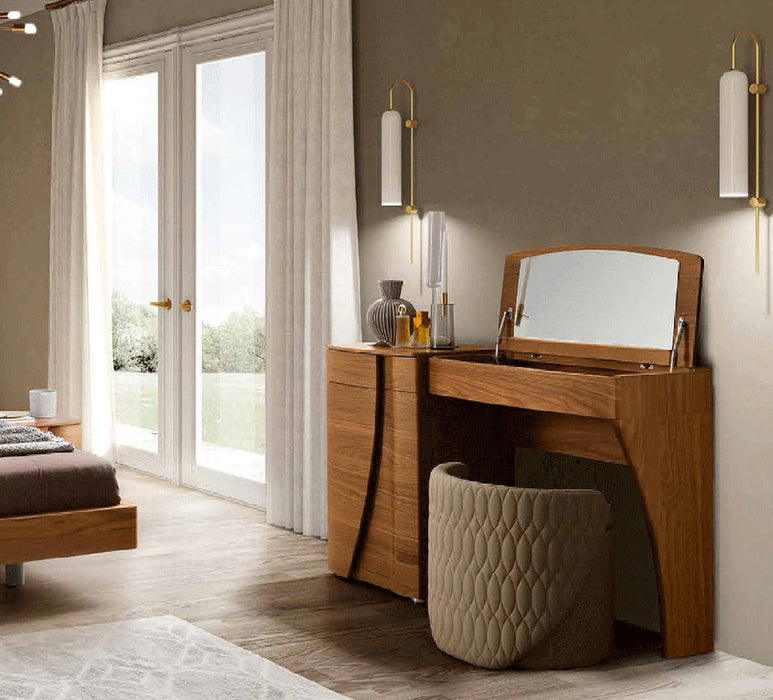 ESF Furniture - Luna Queen Bedroom Set in Walnut - LUNAWALNUTSET