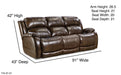 Motion Ease - Montana Double Reclining Power Sofa in Brown - 170-37-21 - GreatFurnitureDeal