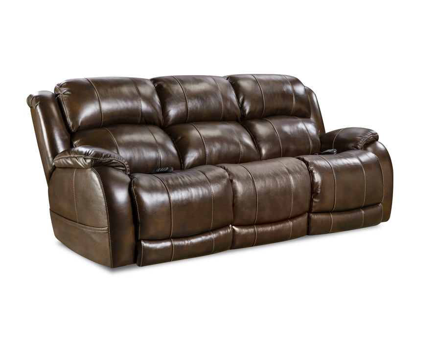 Motion Ease - Montana Double Reclining Power Sofa in Brown - 170-37-21 - GreatFurnitureDeal