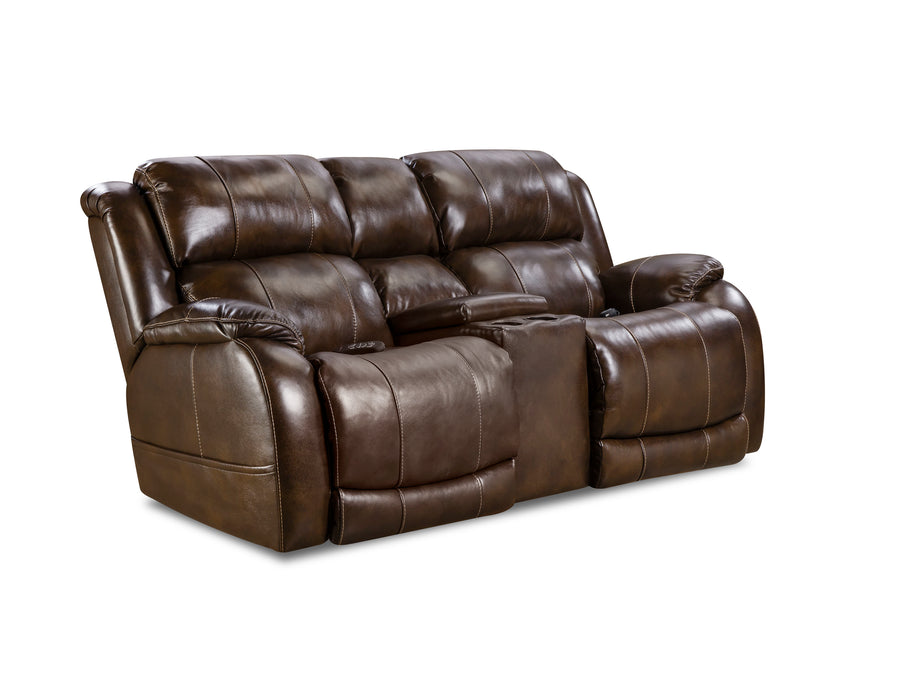 Motion Ease - Montana Power Console Loveseat in Brown - 170-57-21 - GreatFurnitureDeal