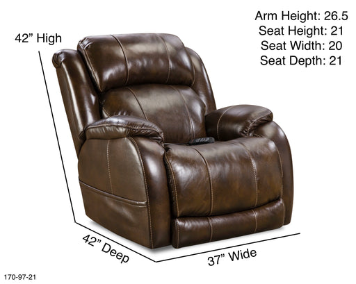 Motion Ease - Montana Power Wall Saver Recliner in Brown - 170-97-21 - GreatFurnitureDeal