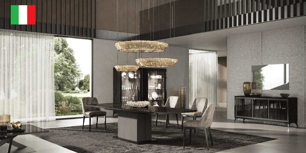ESF Furniture - Aris 11 Piece Dining Room Set in Onyx - ARISTABLE-11SET - GreatFurnitureDeal