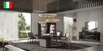 ESF Furniture - Aris 9 Piece Dining Room Set in Onyx - ARISTABLE-9SET - GreatFurnitureDeal