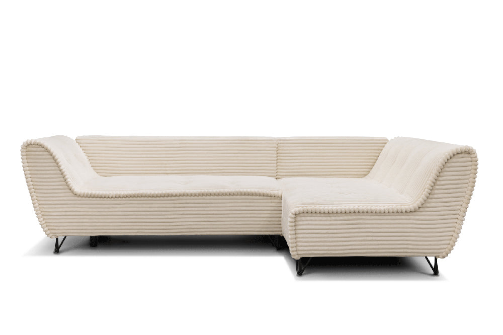 ESF Furniture - Cocoli Sectional Right w/bed in Pearl - COCOLIRIGHT - GreatFurnitureDeal