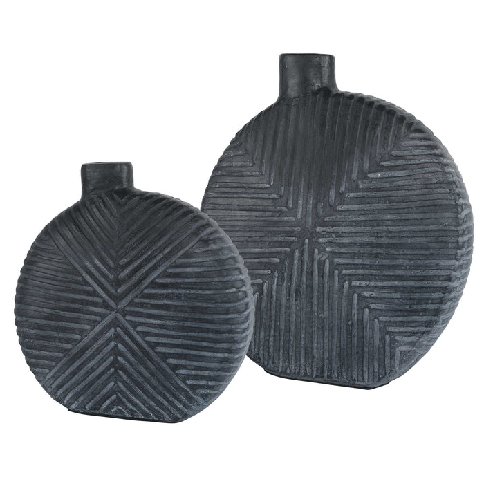 Uttermost - Viewpoint Aged Black Vases, Set/2 - 17114