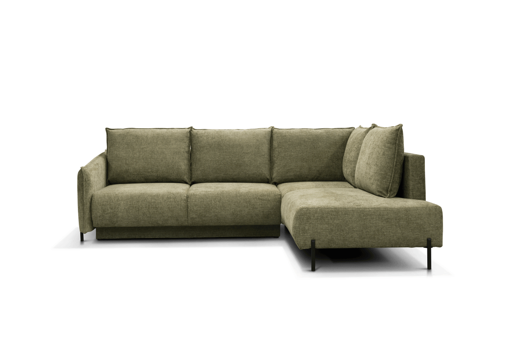 ESF Furniture - Marsylia Sectional Left w/Bed in Olive - MARSYLIA-LEFT