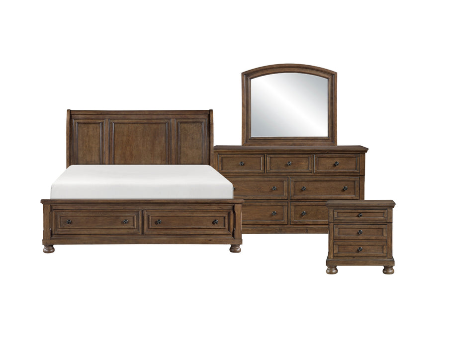 Homelegance - Begonia Cal King Platform Bed with Footboard Storage in Brown - 1718KBR-1CK*