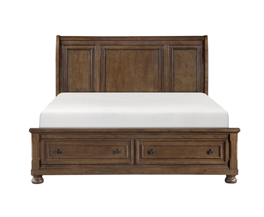 Homelegance - Begonia Cal King Platform Bed with Footboard Storage in Brown - 1718KBR-1CK*