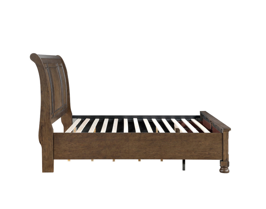 Homelegance - Begonia 4 Piece Cal King Bedroom Set in Brown - 1718KBR-1CK*4