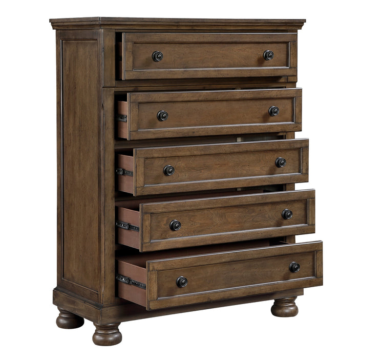 Homelegance - Begonia 5 Piece Cal King Bedroom Set in Brown - 1718KBR-1CK*9