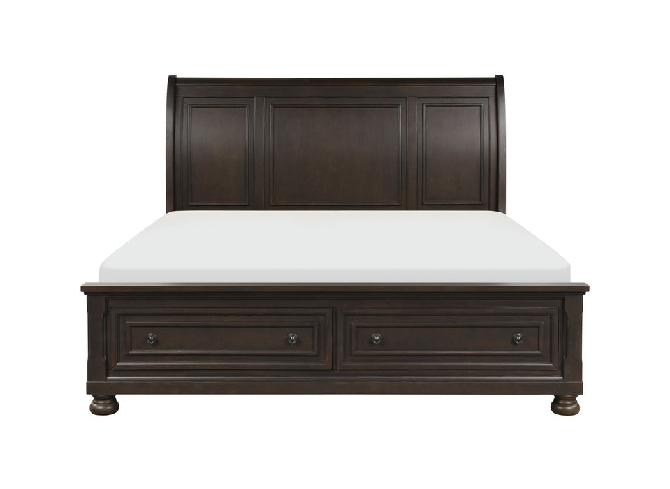 Homelegance - Begonia Cal King Platform Bed with Footboard Storage in Grayish Brown - 1718GY-1CK*