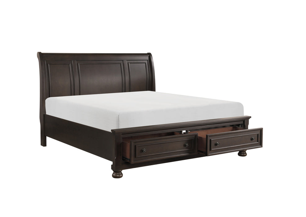 Homelegance - Begonia 4 Piece Cal King Bedroom Set in Grayish Brown - 1718GY-1CK*4