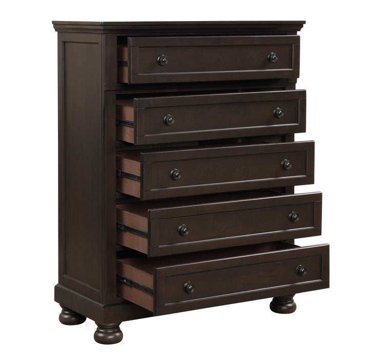 Homelegance - Begonia 5 Piece Queen Bedroom Set in Grayish Brown - 1718GY-1*9