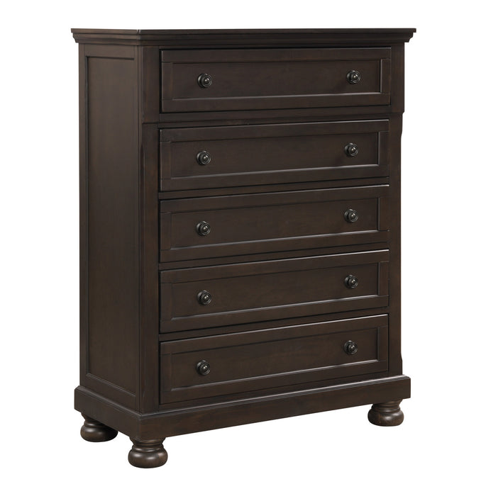 Homelegance - Begonia 5 Piece King Bedroom Set in Grayish Brown - 1718GY-1EK*9