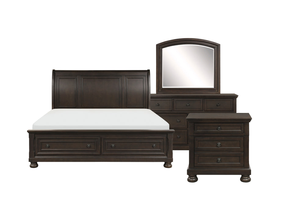 Homelegance - Begonia Queen Platform Bed with Footboard Storage in Grayish Brown - 1718GY-1*
