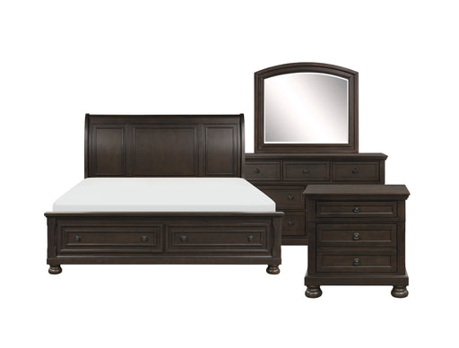 Homelegance - Begonia 4 Piece Cal King Bedroom Set in Grayish Brown - 1718GY-1CK*4 - GreatFurnitureDeal