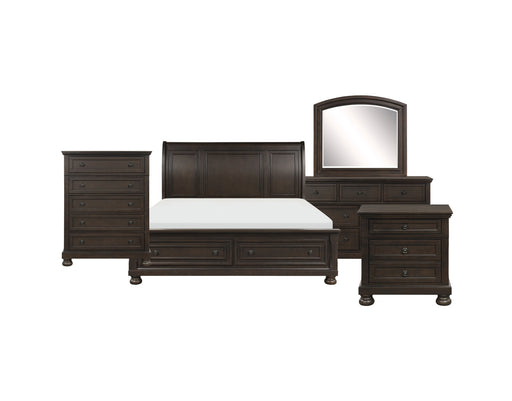 Homelegance - Begonia 5 Piece King Bedroom Set in Grayish Brown - 1718GY-1EK*9 - GreatFurnitureDeal