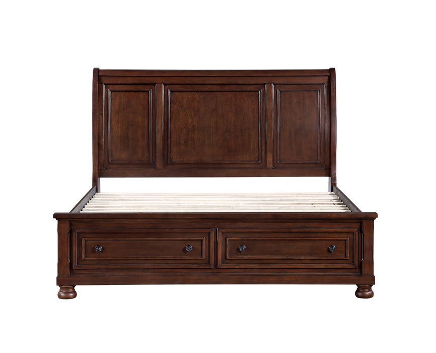 Homelegance - Begonia 3 Piece King Bedroom Set in Brown Cherry - 1718KNC-1EK*3