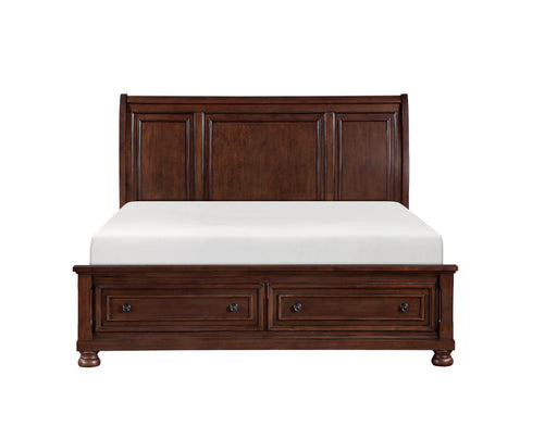 Homelegance - Begonia Cal King Platform Bed with Footboard Storage in Brown Cherry - 1718KNC-1CK* - GreatFurnitureDeal