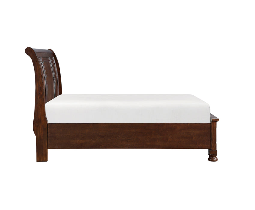 Homelegance - Begonia 3 Piece Cal King Bedroom Set in Brown Cherry - 1718KNC-1CK*3