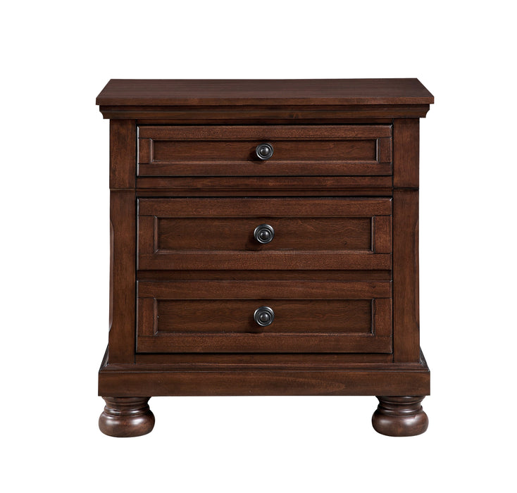 Homelegance - Begonia 5 Piece Cal King Bedroom Set in Brown Cherry - 1718KNC-1CK*9