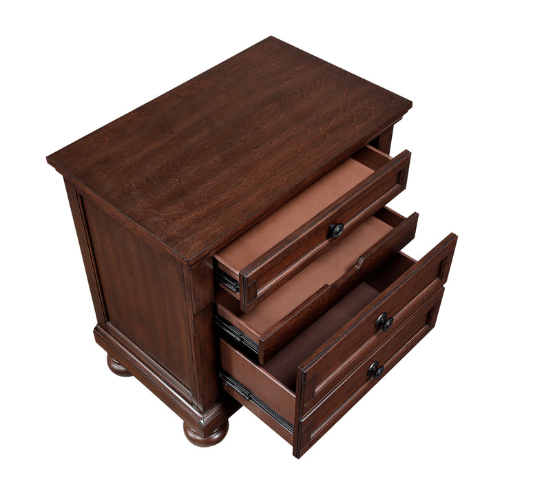 Homelegance - Begonia 5 Piece King Bedroom Set in Brown Cherry - 1718KNC-1EK*9