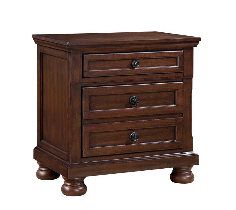 Homelegance - Begonia 3 Piece Queen Bedroom Set in Brown Cherry - 1718KNC-1*3