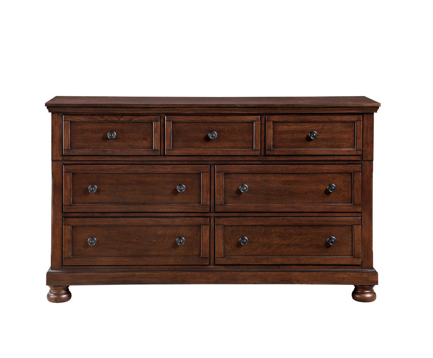 Homelegance - Begonia 5 Piece Queen Bedroom Set in Brown Cherry - 1718KNC-1*9