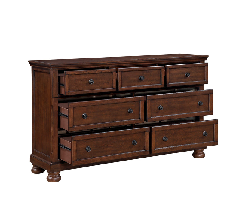Homelegance - Begonia 5 Piece King Bedroom Set in Brown Cherry - 1718KNC-1EK*9
