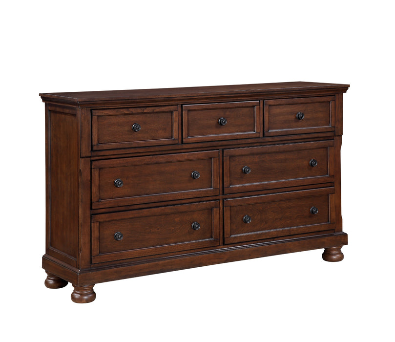 Homelegance - Begonia 5 Piece King Bedroom Set in Brown Cherry - 1718KNC-1EK*9