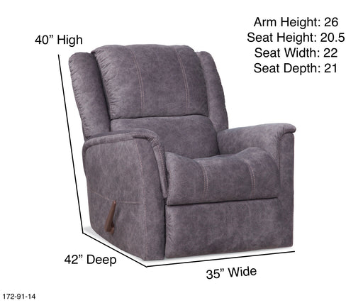 Motion Ease - Robin Rocker Recliner in Gunmetal - 172-91-14 - GreatFurnitureDeal