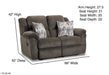 Motion Ease - Maple Double Reclining Loveseat in Clove - 173-20-20 - GreatFurnitureDeal