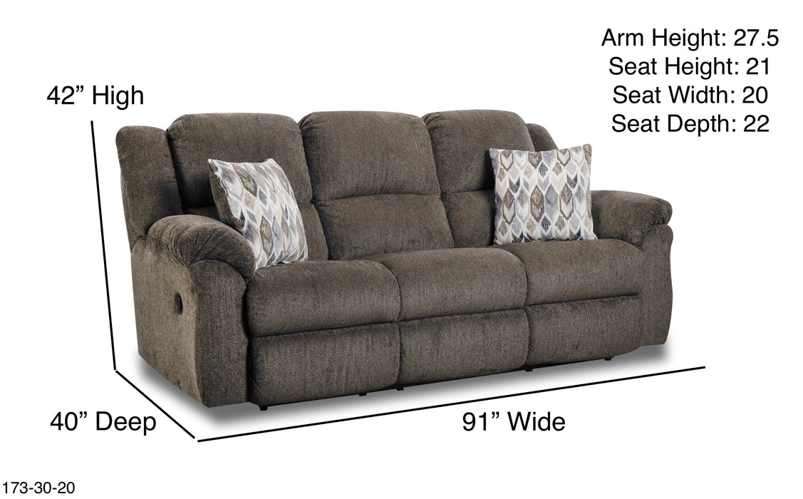 Motion Ease - Maple Double Reclining Sofa in Clove - 173-30-20 - GreatFurnitureDeal