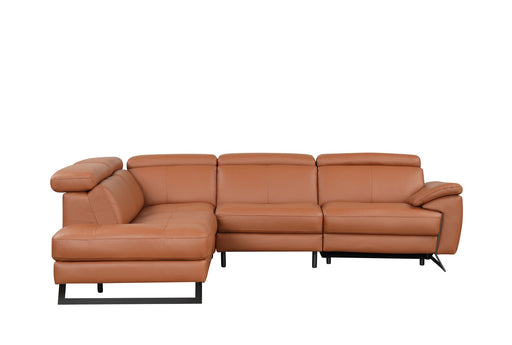 ESF Furniture - Gea Left Sectional w/ Recliner in Cognac - GEA-SEC - GreatFurnitureDeal